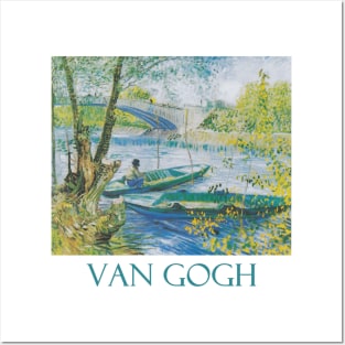 Fishing in Spring, the Pont de Clichy by Vincent van Gogh Posters and Art